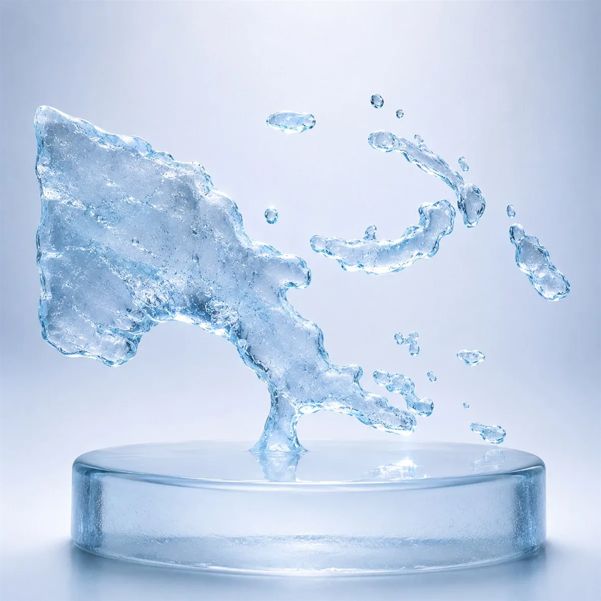 Papua New Guinea sculpted in crystalline ice
